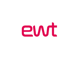 rotes Logo der Marke ewt